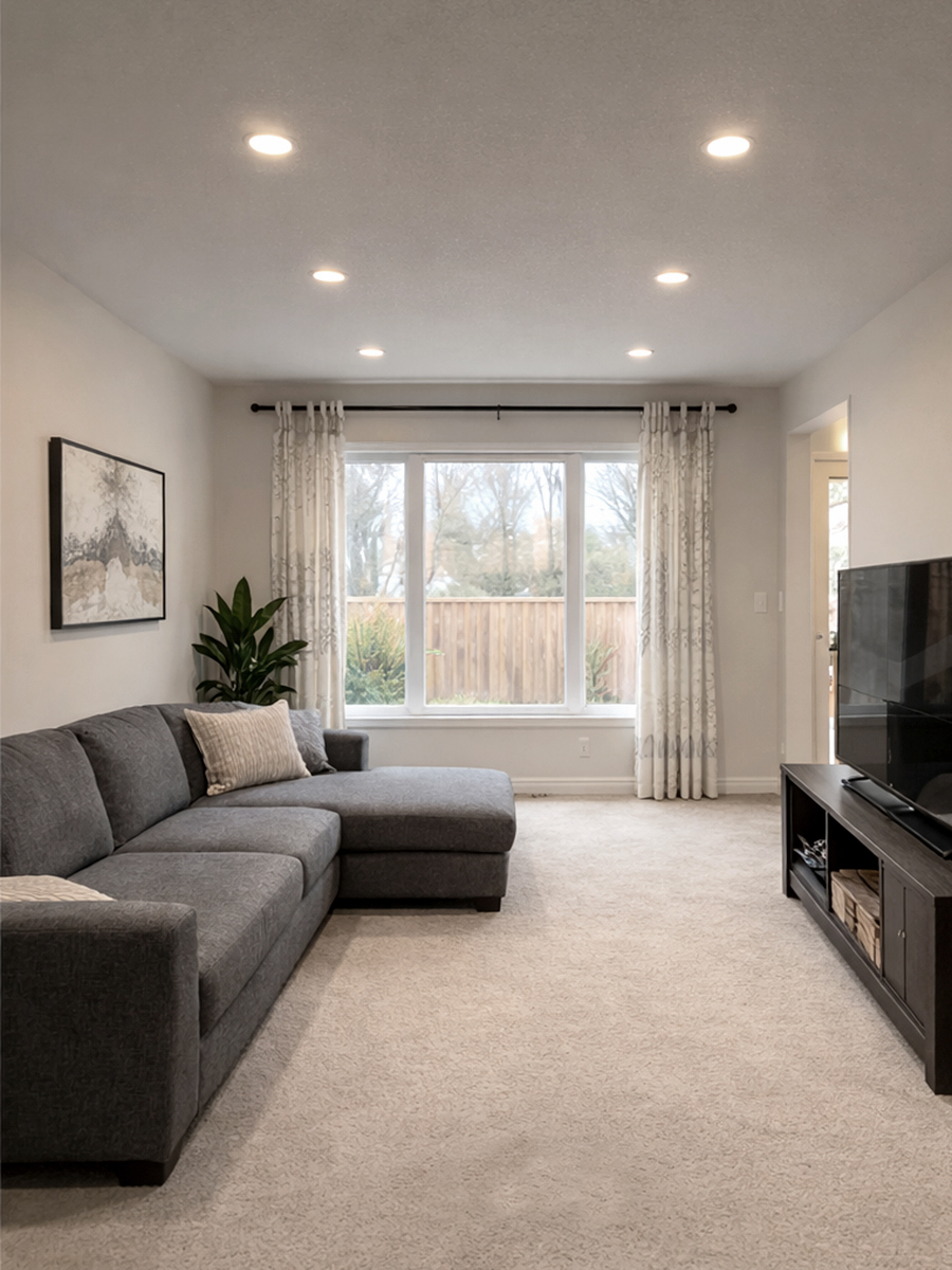 After pot light installation