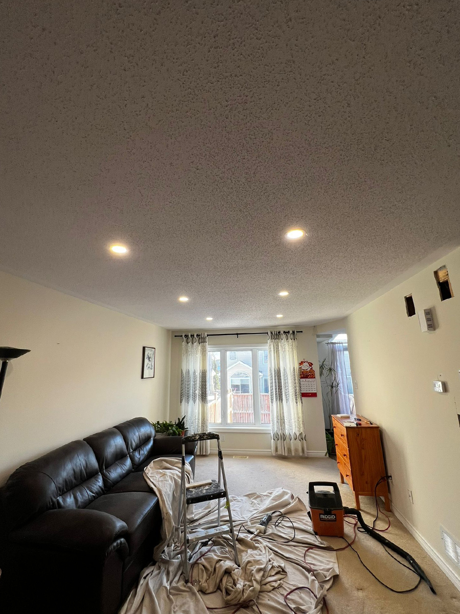 After pot light installation