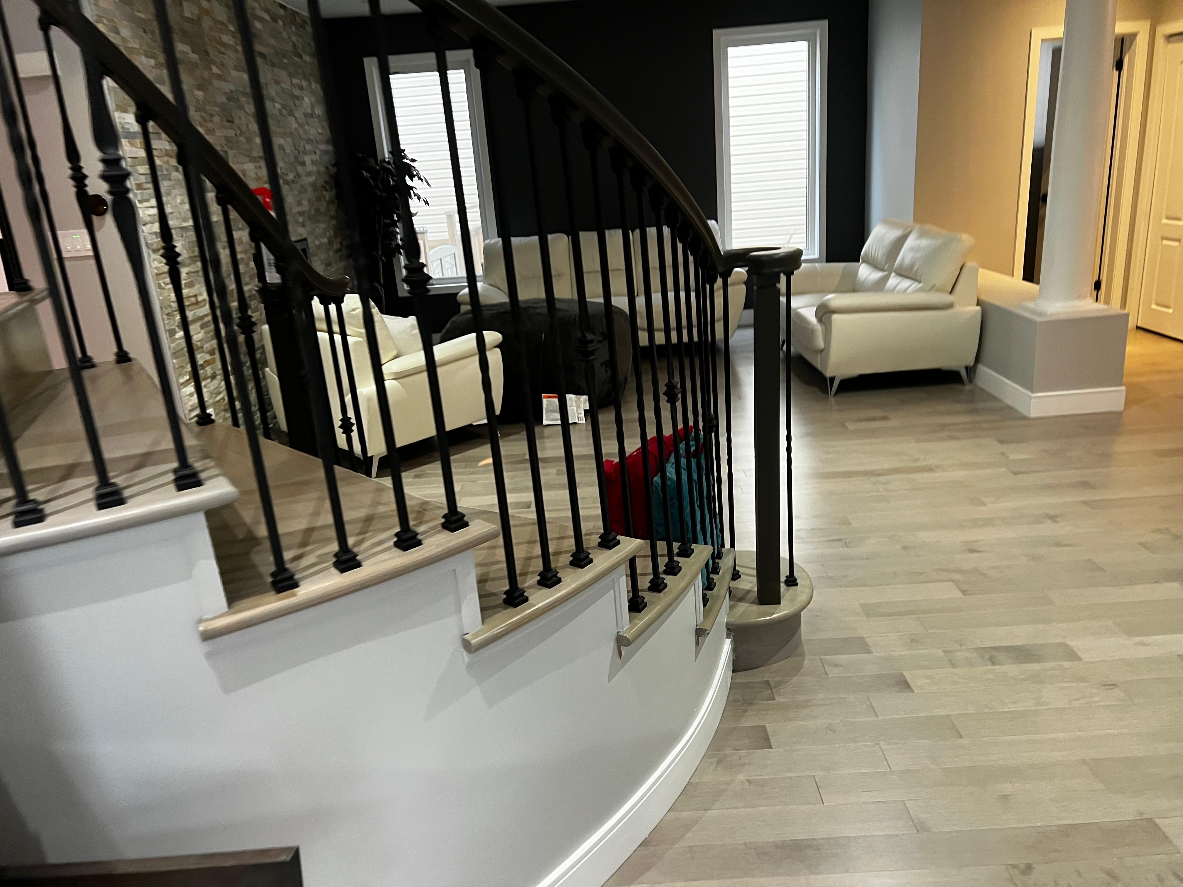 Curved Staircase Refinish