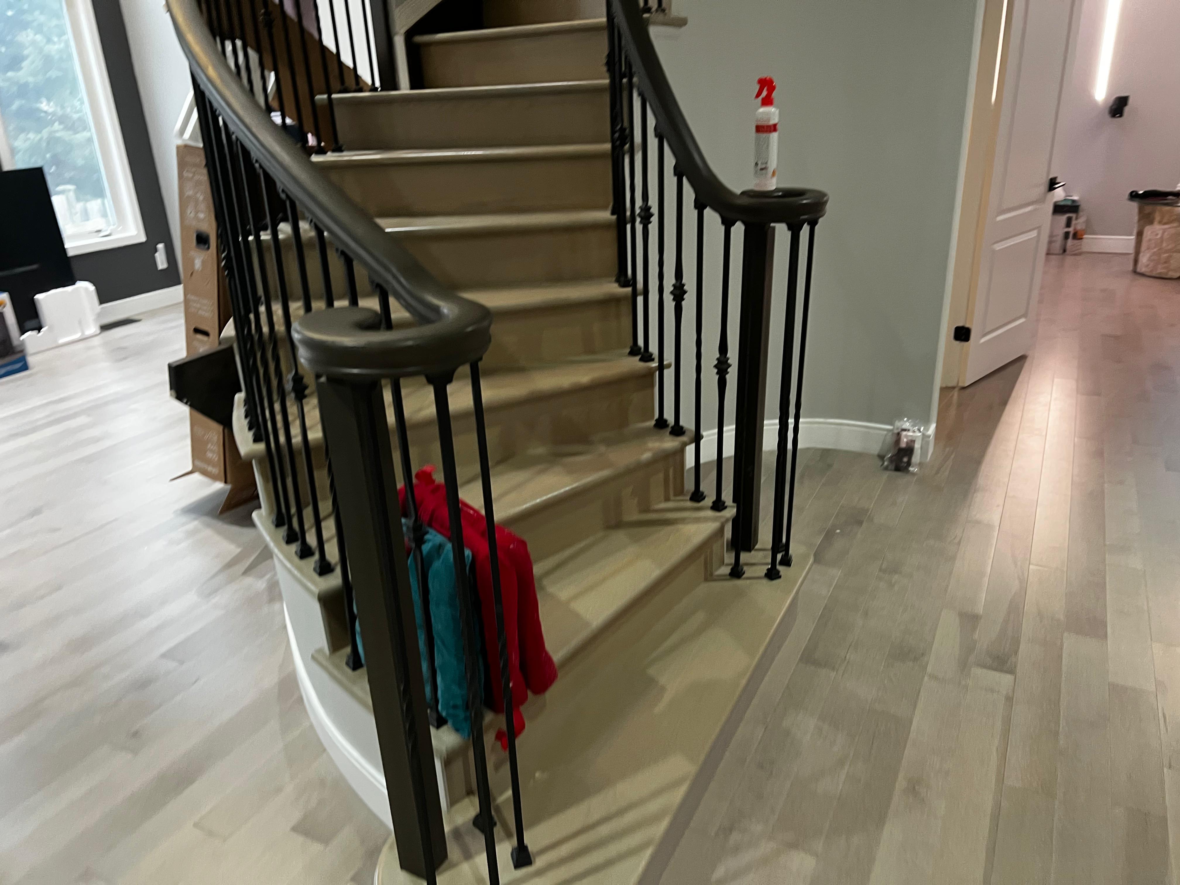 Curved Staircase Refinish