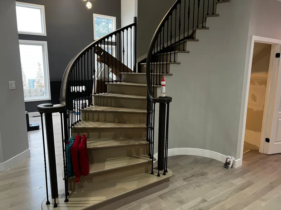 Curved Staircase Refinish